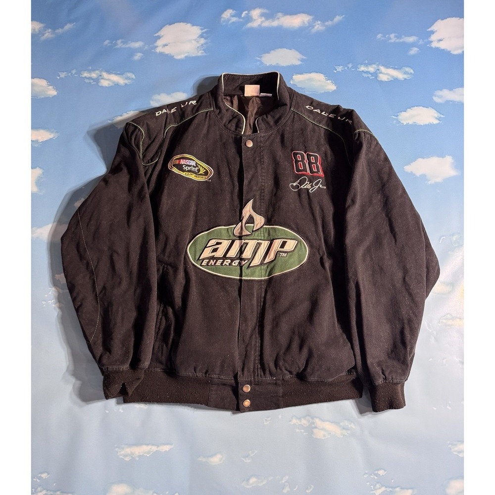 Dale Earnhardt Jr Amp Energy Jacket Mens XL NASCAR Racing Y2K Winners Circle #88